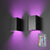 Dimmable square LED wall lights