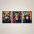 Modern Satz von 3 Gaming Graffiti Wand art Leinwand